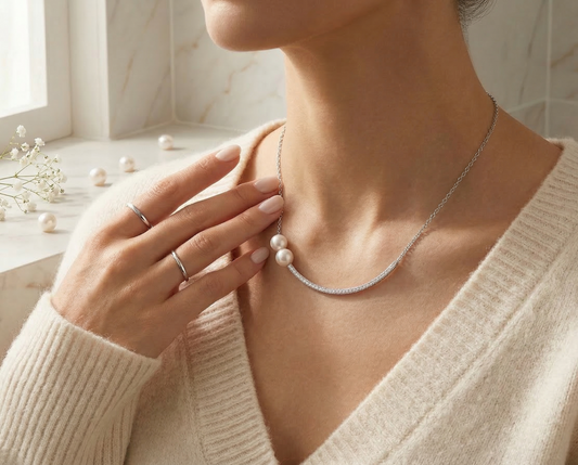 Celeste Pearl Chain